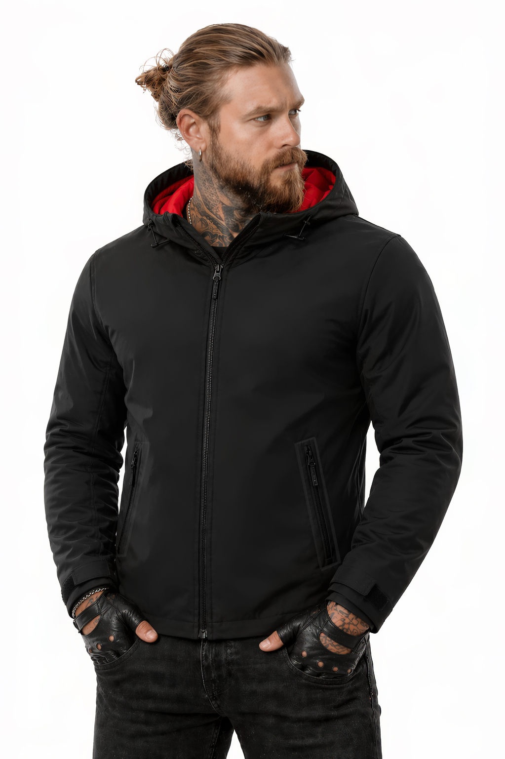 BANDIT ARMOR BLACK-RED SOFTSHELL CE-AA MC JACKA