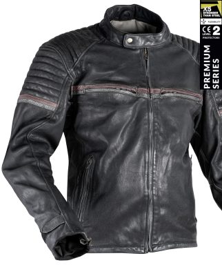 Stealth 92X Vintage Black Getnappa Ce Premium Mc Skinnjacka