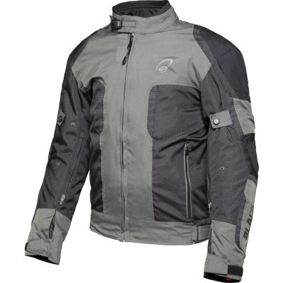 Black Zeal Ce-Aa Black Dark Grey Waterproof Mc Allvädersjacka