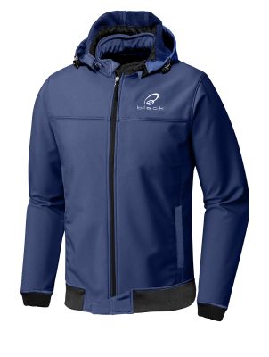 Black Premium Soft Shell Motorcycle Hoodie Blue Ce-A Mc Jacka