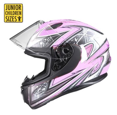 Sa03 Junior Pink Shiny Mc Hjälm