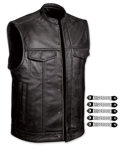 Premium Classico Fullbody Dual Zip / Chain Vest Skinnväst