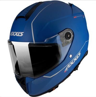 Ece 22-06 Axxis Hawk Matt Blue Solvisir Mc Hjälm