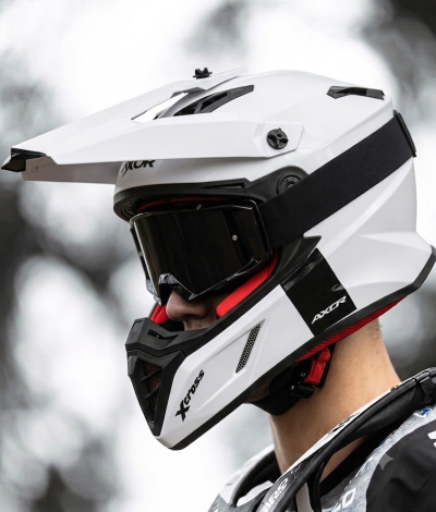 Axor X-Cross Solid White Motocross Cross Hjälm